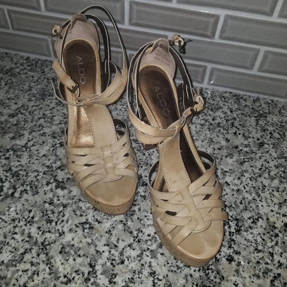 Aldo strappy platform sandals